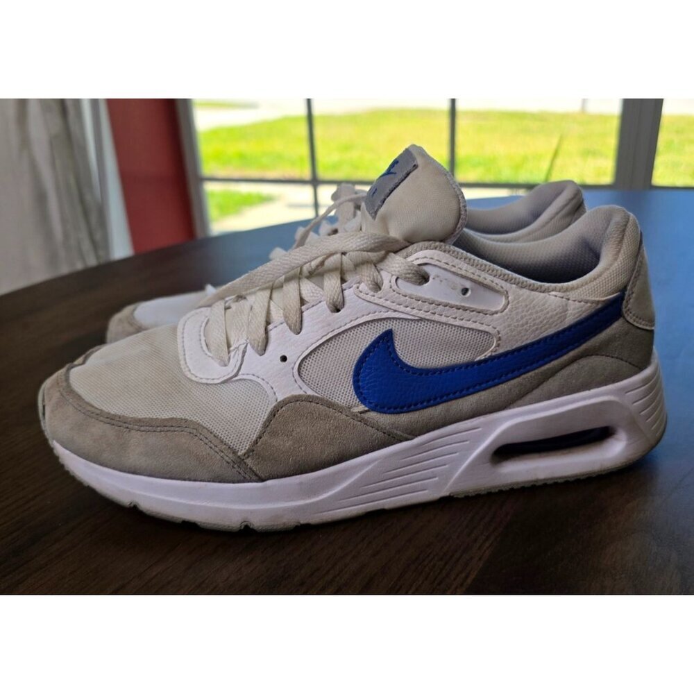 Nike Men's White and Blue Air Sneakers